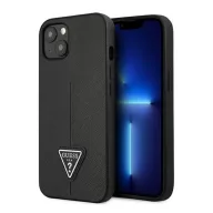   Guess SaffianoTriangle Apple iPhone 14 Plus hátlap tok, fekete