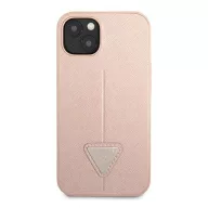   Guess SaffianoTriangle Apple iPhone 14 Plus hátlap tok, pink