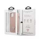 Guess SaffianoTriangle Apple iPhone 14 Plus hátlap tok, pink