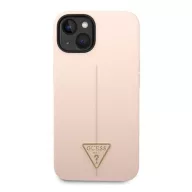   Guess Silicone Triangle Apple iPhone 14 Plus hátlap tok, pink