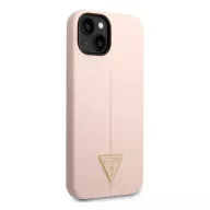   Guess Silicone Triangle Apple iPhone 14 Plus hátlap tok, pink