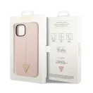 Guess Silicone Triangle Apple iPhone 14 Plus hátlap tok, pink