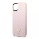 Guess Silicone Triangle Apple iPhone 14 Plus hátlap tok, lila