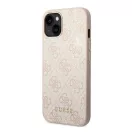 Guess 4G Metal Gold Apple iPhone 14 hátlap tok, pink