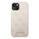 Guess 4G Metal Gold Apple iPhone 14 hátlap tok, pink