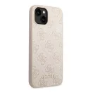 Guess 4G Metal Gold Apple iPhone 14 hátlap tok, pink