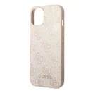 Guess 4G Metal Gold Apple iPhone 14 hátlap tok, pink