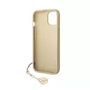 Guess 4G Charms Collection Apple iPhone 14 hátlap tok, barna
