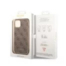 Guess 4G Charms Collection Apple iPhone 14 hátlap tok, barna