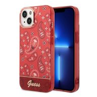 Guess Bandana Paisley Apple iPhone 14 hátlap tok, piros