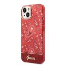 Guess Bandana Paisley Apple iPhone 14 hátlap tok, piros