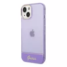 Guess Translucent Apple iPhone 14 hátlap tok, lila