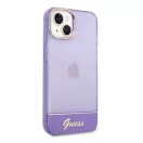Guess Translucent Apple iPhone 14 hátlap tok, lila