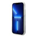 Guess Flower Liquid Glitter Apple iPhone 14 hátlap tok, kék