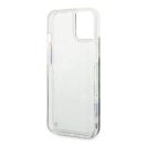 Guess Flower Liquid Glitter Apple iPhone 14 hátlap tok, kék