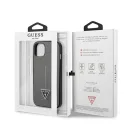Guess SaffianoTriangle Apple iPhone 14 hátlap tok, ezüst