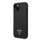 Guess Silicone Triangle Apple iPhone 14 hátlap tok, fekete