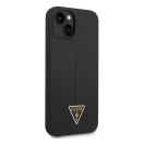 Guess Silicone Triangle Apple iPhone 14 hátlap tok, fekete