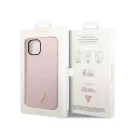 Guess Silicone Triangle Apple iPhone 14 hátlap tok, lila