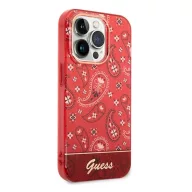   Guess Bandana Paisley Apple iPhone 14 Pro Max hátlap tok, piros