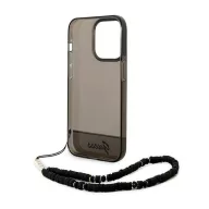   Guess Translucent Pearl Strap Apple iPhone 14 Pro Max hátlap tok, fekete