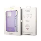 Guess Translucent Pearl Strap Apple iPhone 14 Pro Max hátlap tok, lila