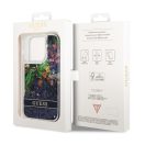 Guess Flower Liquid Glitter Apple iPhone 14 Pro Max hátlap tok, kék