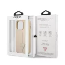 Guess SaffianoTriangle Apple iPhone 14 Pro Max hátlap tok, bézs