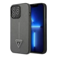   Guess SaffianoTriangle Apple iPhone 14 Pro Max hátlap tok, ezüst