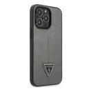 Guess SaffianoTriangle Apple iPhone 14 Pro Max hátlap tok, ezüst