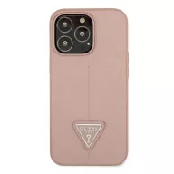   Guess SaffianoTriangle Apple iPhone 14 Pro Max hátlap tok, pink