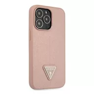   Guess SaffianoTriangle Apple iPhone 14 Pro Max hátlap tok, pink