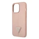 Guess SaffianoTriangle Apple iPhone 14 Pro Max hátlap tok, pink
