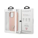 Guess SaffianoTriangle Apple iPhone 14 Pro Max hátlap tok, pink