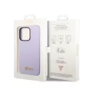 Guess Silicone Vintage Gold Apple iPhone 14 Pro Max hátlap tok, lila