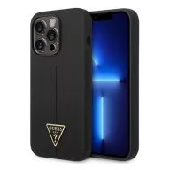   Guess Silicone Triangle Apple iPhone 14 Pro Max hátlap tok, fekete