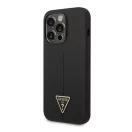 Guess Silicone Triangle Apple iPhone 14 Pro Max hátlap tok, fekete