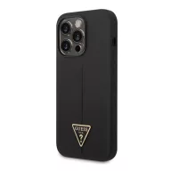   Guess Silicone Triangle Apple iPhone 14 Pro Max hátlap tok, fekete