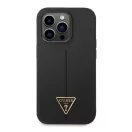 Guess Silicone Triangle Apple iPhone 14 Pro Max hátlap tok, fekete