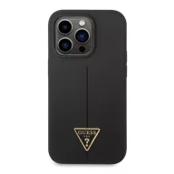   Guess Silicone Triangle Apple iPhone 14 Pro Max hátlap tok, fekete