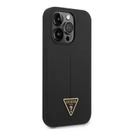   Guess Silicone Triangle Apple iPhone 14 Pro Max hátlap tok, fekete