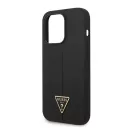 Guess Silicone Triangle Apple iPhone 14 Pro Max hátlap tok, fekete
