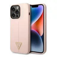   Guess Silicone Triangle Apple iPhone 14 Pro Max hátlap tok, pink