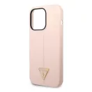 Guess Silicone Triangle Apple iPhone 14 Pro Max hátlap tok, pink