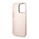 Guess Silicone Triangle Apple iPhone 14 Pro Max hátlap tok, pink