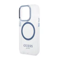   Guess Metal Outline Magsafe Apple iPhone 14 Pro hátlap tok, kék