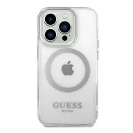   Guess Metal Outline Magsafe Apple iPhone 14 Pro hátlap tok, ezüst