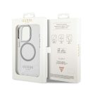 Guess Metal Outline Magsafe Apple iPhone 14 Pro hátlap tok, ezüst