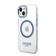   Guess Metal Outline Magsafe Apple iPhone 14 Plus hátlap tok, kék