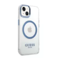   Guess Metal Outline Magsafe Apple iPhone 14 Plus hátlap tok, kék